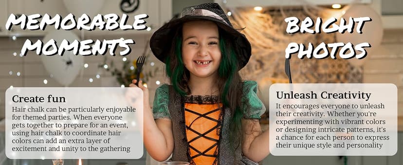 Desire Deluxe Hair Chalk for Girls Makeup Kit of 10 Temporary Colour Pens Gifts, Great Toy for Kids Age 5 6 7 8 9 10 11 12 13 Years Old, "Blue,Green,Grey,Pink,Purple