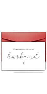 SuperShunhu Groom's Wedding Vows Card - Husband, To My Groom, To My Husband