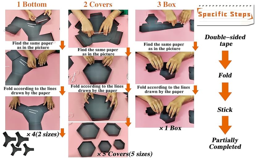 Explosion DIY Gift Set, Exploding Love Box for Couples, Sentimental Gift for Wedding, Birthday Party, Boyfriend, Girlfriend, Scrapbook Style Photo Album, Memory Box