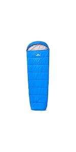 Lightweight Mummy Sleeping Bag 2.87lbs, Backpacking Sleeping Bag 42℉-55℉, Nylon Shell and Lining, Compact, Ultralight Sleeping Bag for Backpacking Camping Hiking
