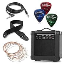 Ashthorpe Full-Size Thinline Cutaway Acoustic Electric Guitar Package with 10 Watt Amp - Natural