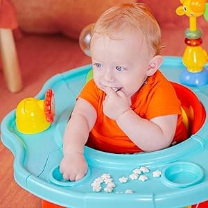 Bright Starts 3-in-1 SuperSeat Playful Paradise, Baby Activity Seat with Toys, Snacking Tray, Booster Seat, BPA Free Tray, Unisex, 6 Months +