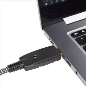 Mugteeve Guitar to USB Instrument Recording Cable, 10 Feet 1/4" TS Male to USB Guitar Cable, Nylon Braided, Gold Plated Plug, Noise Free, Plug and Play Connection, for Electric Guitar Bass Recording