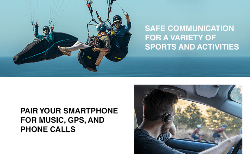 Sena Expand Multi-Sport Bluetooth/Mesh Intercom Communication Headset for Hiking, Rock Climbing, Fishing, Hunting and more