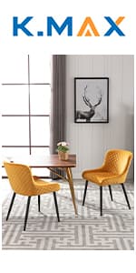 Kmax Orange Accent Chair Velvet Wingback Chair with Pillow Nail-Head Channel Tufted Oversized Club Chair for Living Room Bedroom Guest Room