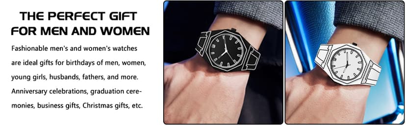 GORBEN Creative Sketch Watch Sports Fashion Quartz Minimalist Black and White Anime Series Watch