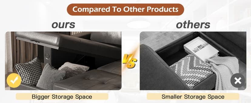 JFHID Leather Sleeper Sofa Couch with Pullout Bed, 80'' Sofa Bed with Storage Chaise, Pull Out Couch with USB&Cup Holders, L-Shaped Convertible Couches for Living Room-Faux Leather, Black