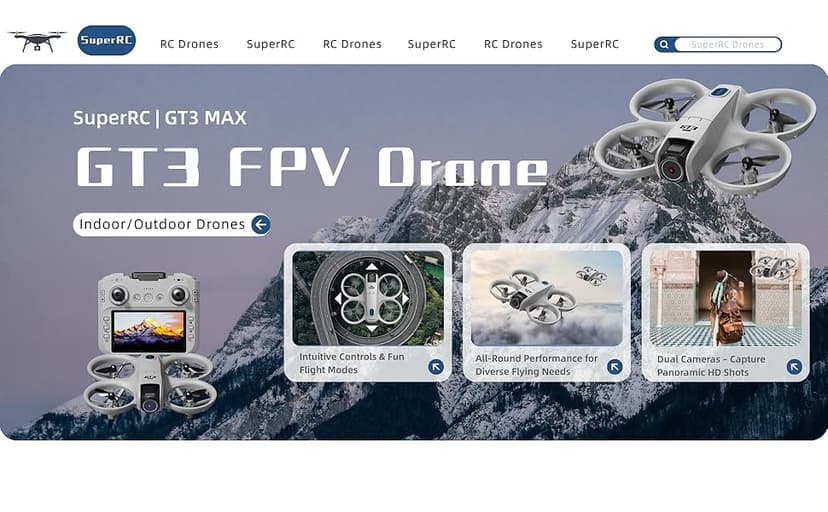 FPV Drone with HD Camera Sceen Remote Controller, Optical Flow Positioning & Intelligent Obstacle Avoidance Mini RC Quadcopter Beginner-Friendly Indoor Outdoor Aerial Photography GT3 Drone for Adults