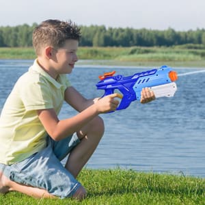 Quanquer 3 Pack Water Guns for Kids Adults - 600CC Squirt Water Toy Gun Super Blaster Soaker Long Range High Capacity Swimming Pool Beach Outdoor Fighting Toy for Boys Girls (Blue)