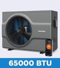 Inverter Electric Pool Heater for Inground Pool 120000 BTU Swimming Pool Heat Pump Above Ground Pool Heater 220V 33000 Gallon Heating or Cooling WiFi Control Schedule