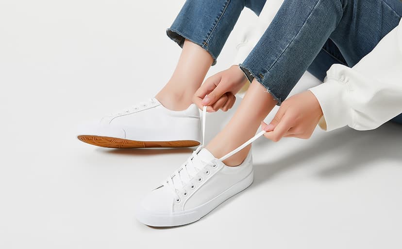 SERNIAL Womens White Tennis Shoes PU Leather Sneakers Casual Walking Shoes for Women