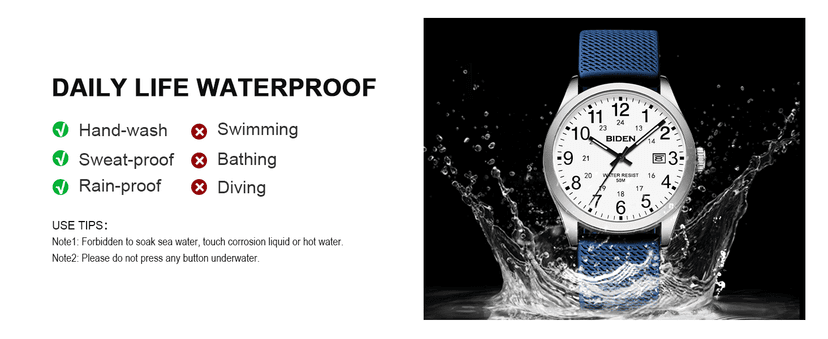 LN LENQIN Mens Watches Analog Quartz Sports Unisex 30M Waterproof Nurse Watch for Men Women Medical Professionals Military Time with Second Hand Glowing Easy to Read Dial