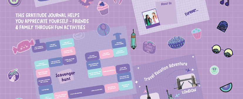 jackinthebox Gratitude Journal Kit for Girls Ages 8-12, 242 pcs, Scrapbooking Journal Set for Teen & Tween Girls,10 Fun Gratitude Exercises, Journal Art & Craft Kit, Ideal Gift for Girls 8 9 10 11 12