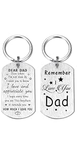 Resdink Dad Gifts from Daughter Son- Remember I Love You Dad Birthday Christmas Fathers Day Keychain