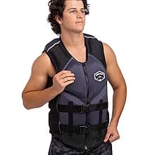 O'Brien Men's Recon US Coast Guard Approved Level 70 Buoyancy for Waterskiing, Wakeboarding, Surfing and Boating, Red, Large