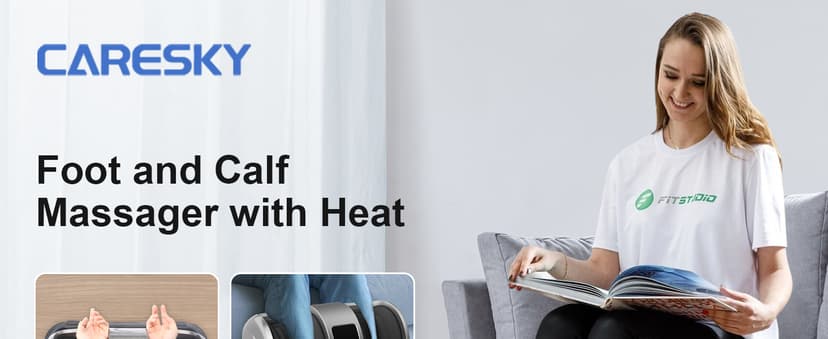 CARESKY® Shiatsu Foot Massager with Heat and Remote-FSA Eligible HSA Electric Deep Kneading Foot Massager for Neuropathy, Plantar Fasciitis, Massage Feet/Leg/Calf/Ankle, Gifts for Women and Men B0D83GDVG8