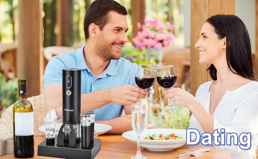 Electric Wine Opener with Wine Accessories -Rechargeable Wine Bottle Opener Set with Base, Wine Aerator, Foil Cutter and Wine Stoppers- Perfect Wine Gifts for Wine Lovers