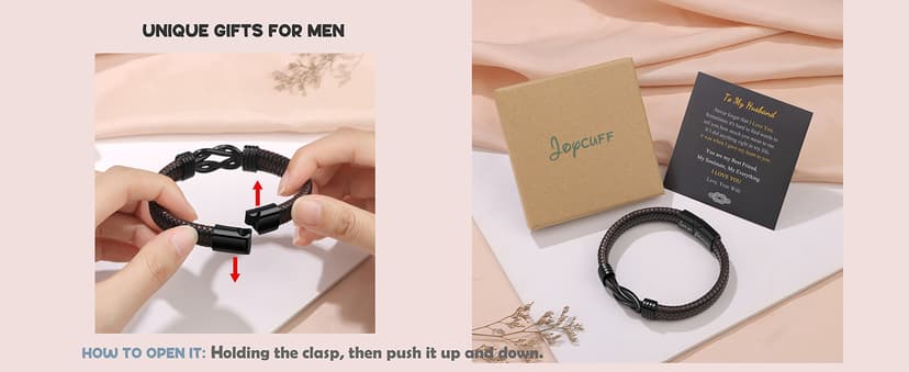 Gift for Men Infinity Bracelet for Men Dad Husband Boyfriend Son Grandson Brother Nephew Uncle Brown Braided Leather Forever Linked Together Stainless Steel Engraved with Love You Forever Jewelry 7.5|8.5|9 Inches