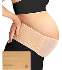 Soft, Breathable, Maternity Belly Support Band, Easy Adjustable Maternity Belt for Back, Pelvic Support, Comfortable KeaBabies Pregnancy Belly Bands for Pregnant Women,1pk (Classic Ivory, M/L) B07Z4W4KZB