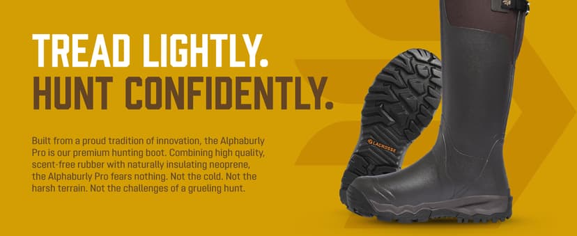 LaCrosse Alphaburly Pro 18" Hunting Boots for Men Featuring Waterproof Rubber, Adjustable Gusset, and EVA Footbed