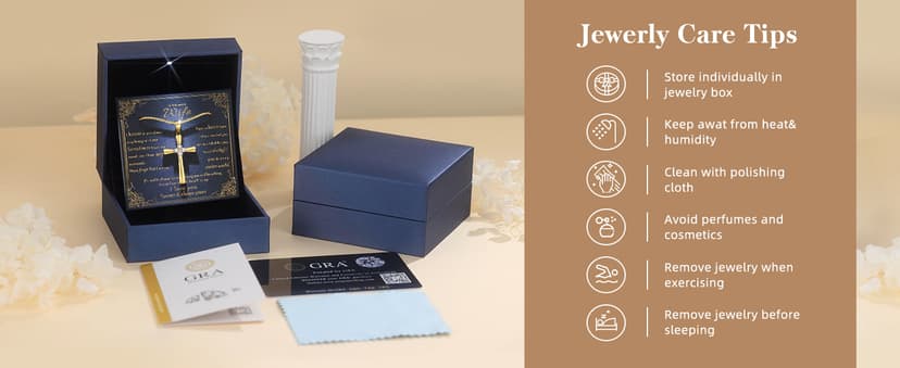 Gold Moissanite Cross Necklace for Women Wife in Light-Up Gift Box,Love Card - Women Anniversary Birthday Gifts Ideas for Wife Her Girlfriend, Christian Cross Chain Jewelry(18K Real Gold Filled)