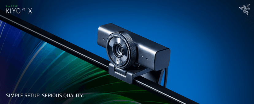 Razer Kiyo V2 X Streaming Webcam: 1440p 60 FPS - Auto Focus - Built-in Microphone - Wide Angle Lense - Integrated Privacy Shutter - Works with OBS, Xsplit, Streamlabs, Discord, Zoom, Teams - Black