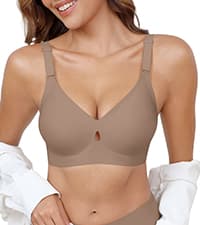 Wireless Seamless Jelly Bra for Women with Support - No Underwire Full Coverage Push Up Bras for Women
