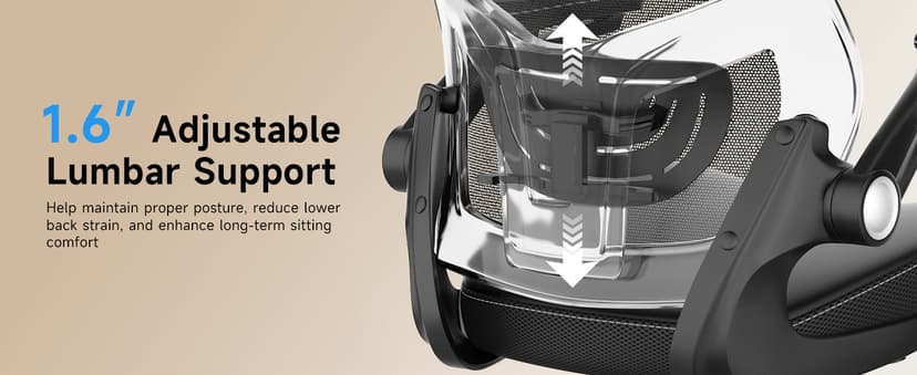Office Chair Ergonomic Desk Chair 350lbs Comfy Mesh Computer Chair with Adjustable Lumbar Support Flip-up Armrests, Executive Rolling Swivel Comfy Task Chair for Home Office