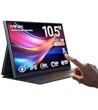 MINIX SF10T Portable Monitor 10.5 inch Touchscreen Laptop Monitor IPS 178° Wide-Viewing/Built-in Dual Speakers Low Blue-Light/HDR Eye Care External Screen w/Smart Cover for Mac PC Xbox PS4/5 Switch
