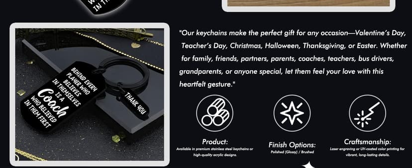 Coach Appreciation Gift Thank You Keychain Gift for Hockey Baseball Soccer Football Volleyball Team Fitness Instructor