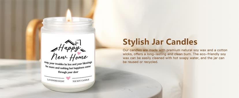 House Warming Gifts New Home Housewarming Gifts for Women Men Friend New Home Gift Ideas Cool New Homeowner Gift House Warming Apartment Party Decor Closing Presents for Home Buyers Scented Candle