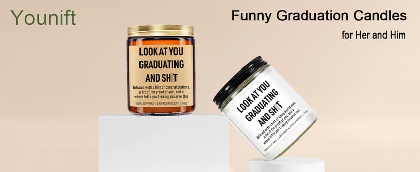 Funny Grad Candle, 2025 Graduation Gifts for Her, Him - College, High School, Masters Degree, Phd, Nursing & Nurse Graduation Gifts for Women, Men - 9 oz