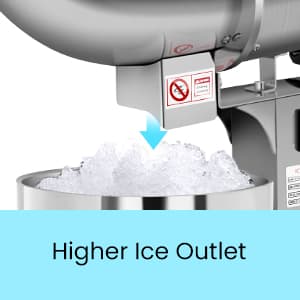 VIVOHOME Electric Dual Blades Ice Crusher Shaver Snow Cone Maker Machine Silver 440lbs/hr for Home and Commercial Use