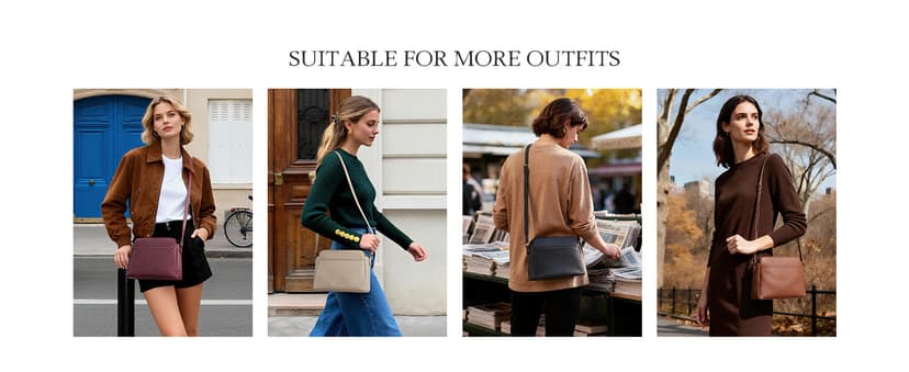 befen Anti-theft Crossbody Bag for Women Geniune Leather, Small Cross Body Shoulder Handbags with RFID Card Slots