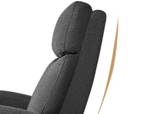JUMMICO Recliner Chair Adjustable Home Theater Single Recliner Sofa Furniture with Thick Seat Cushion and Backrest Modern Living Room Recliners (Fabric, Aurora Grey)