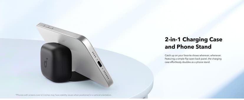 Soundcore P30i by Anker Noise Cancelling Earbuds, Strong and Smart Noise Cancelling, Powerful Bass, 45H Playtime, 2-in-1 Case and Phone Stand, IP54, Wireless Earbuds, Bluetooth 5.4 (Black)