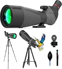 Gosky 20-60×85 Spotting Scope with Tripod - Phone Adapter, Dual Focusing Spotter Scope for Bird Watching, Wildlife Scenery (Black)