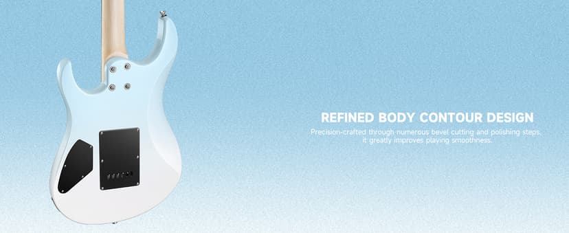 Donner DMT-66 39 Inch Full Size Electric Guitar for Beginner, Starter Electric Guitar Kit with Bag, Gradient Blue