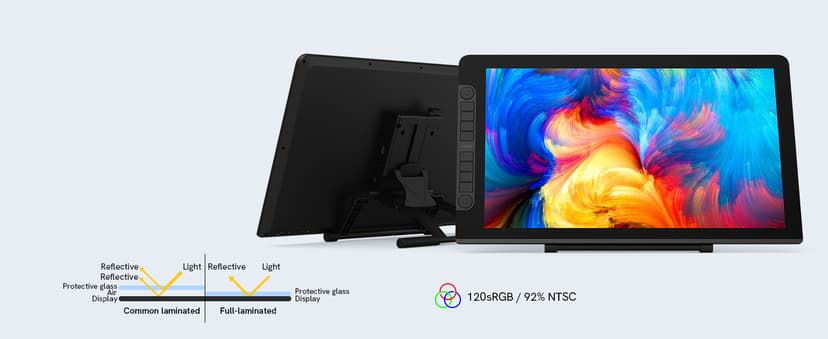 VEIKK VK2200PRO 21.5 Inch Drawing Tablet with Screen,99% sRGB Graphics Tablet,16384 Levels Pen Pressure Drawing Pad for PC,Adjustable Stand,2 Battery-Free Stylus,Compatible with Windows Mac Linux