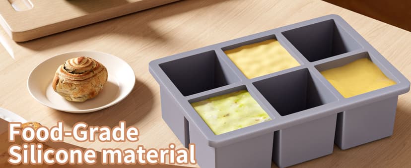 Large Ice Cube Tray for Whiskey: FDDBI Silicone Ice Cube Trays with Lid - 2Pack Big Square Old Fashioned Ice Cube Maker for Cocktail - 2inch Huge Cubed Ice Trays for Whisky