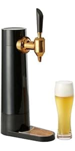 GREEN HOUSE: Draft Pour Beer Dispenser & Ultra Fine Foam Maker - Mini Kegerator for Home. Draft Pour and Ultra Fine Foam covering top makes your regular beer taste delicious and keep longer.