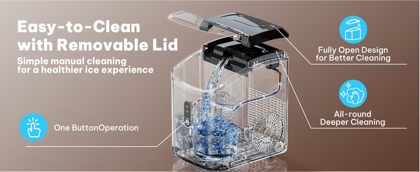 Nugget Ice Maker Countertop, Silonn Chewable Pellet Ice Machine with Self-Cleanin Function, 36lbs/24H Portable Ice Makers for Home Kitchen Officce, Black