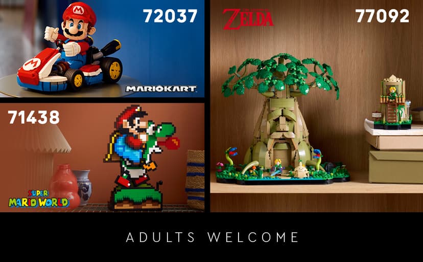 LEGO Super Mario Game Boy - Retro Building Sets for Adults, Ages 18+ - Gifts for Birthdays - Collectible Model with Game Paks and Display Stand - 72046