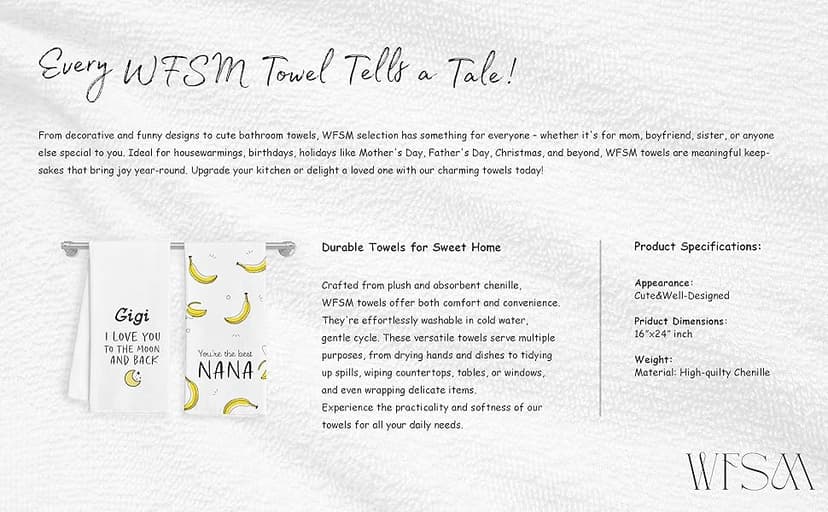 Chef Gifts Kitchen Towels - Cute Hostess Gifts, Decorative Kitchen Towels, 1624 Inches