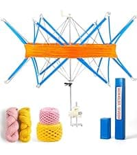 Etcokei Yarn Winder, Electric Yarn Ball Winder for Crocheting, Compact Yarn Cake Winder with Strong Tension Stepless Speed, Automatic Yarn Spinner Wool Winder, Ideal Helper for Knitting Lovers(White)