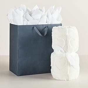 Hallmark 9" Medium Graduation Gift Bag with Tissue Paper (Gold and Silver Mortarboards on Black) for College, High School, 8th Grade, Kindergarten, Nurses