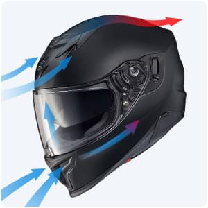 ScorpionEXO T520 Full Face Touring Motorcycle Helmet with Bluetooth Ready Speaker Pockets DOT ECE Approved Solid (Matte Black - X-Large)