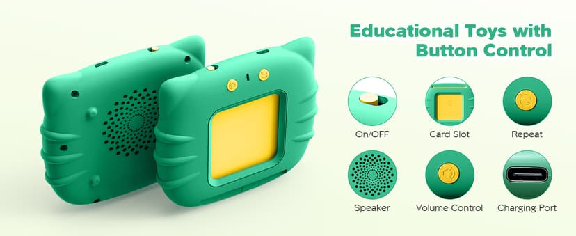 Montessori Language Learning Toys with 224 Words, Pocket Speech Therapy Toys, Children's Sensory Educational Toys Airbition Talking Flash Cards for Toddlers Ages 1‑4,224 Words English Pink B0D478JF4R