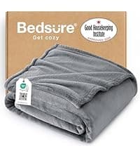 Bedsure Blanket Hoodie, Wearable Blanket for Adults & Kids as Gifts for Women Men, Birthday Gifts for Women Mom Girl Sherpa Oversized Hoodie, Grey, Standard