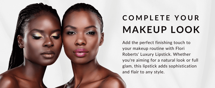 Flori Roberts Luxury Lipstick, Vibrant Lip Makeup for Women of Color or Deeper Skin Tones, Demi-Matte Texture, Hydrates and Conditions Lips